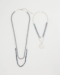 Siren Pendant Layered Necklace Blue - Chico's