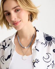 Siren Pendant Layered Necklace Blue - Chico's