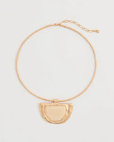 White Enamel Collar Necklace Gold - Chico's