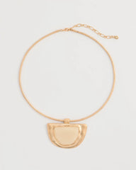 White Enamel Collar Necklace Gold - Chico's
