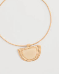 White Enamel Collar Necklace Gold - Chico's