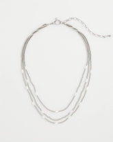 Pearlescent Bead Ball Short Necklace Silver - Chico's