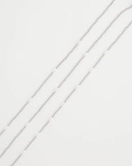 Pearlescent Bead Ball Short Necklace Silver - Chico's