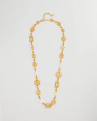 Pearl Hammered Long Necklace Gold - Chico's
