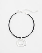 Silver Tone Rings Pendant Necklace Silver - Chico's