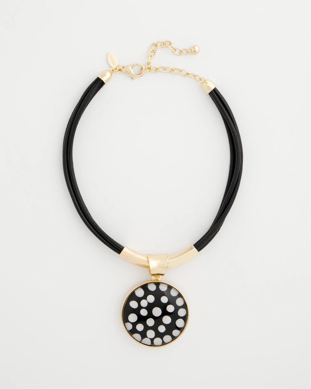 Polka Dot Pendant Necklace Black/White - Chico's