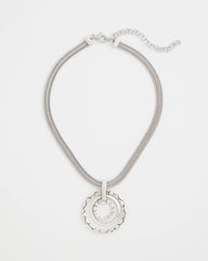 Silver Short Pendant Necklace Silver - Chico's