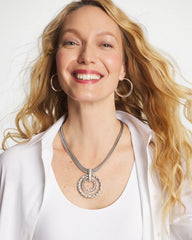 Silver Short Pendant Necklace Silver - Chico's