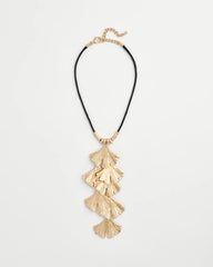 Chico's Originals Gold Ginkgo Pendant Necklace Gold - Chico's