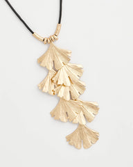 Chico's Originals Gold Ginkgo Pendant Necklace Gold - Chico's