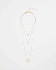 Gold Triple Pendant Necklace Gold - Chico's