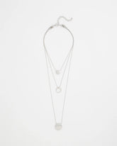 Silver Triple Pendant Necklace Silver - Chico's
