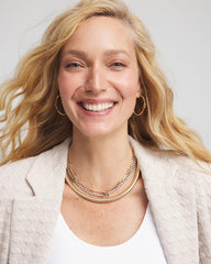 Mixed Metal Link Triple-Strand Necklace Mixed Metals - Chico's