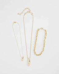 Convertible Three-Strand Pendant Necklace Gold - Chico's