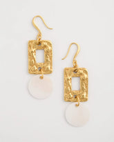 Pearl Hammered Drop Earrings Gold - Chico's
