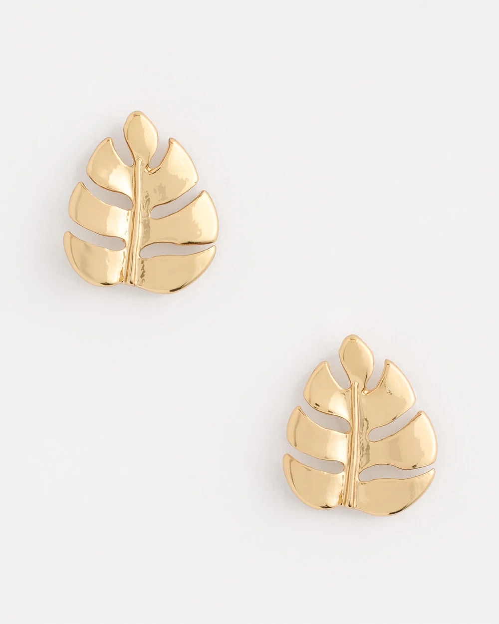 Palm Frond Stud Earrings Gold - Chico's