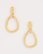 Goldtone Open Circle Drop Earrings Gold - Chico's