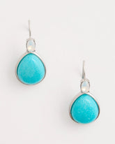 Genuine Jade Teal Teardrop Earrings Teal - Chico's