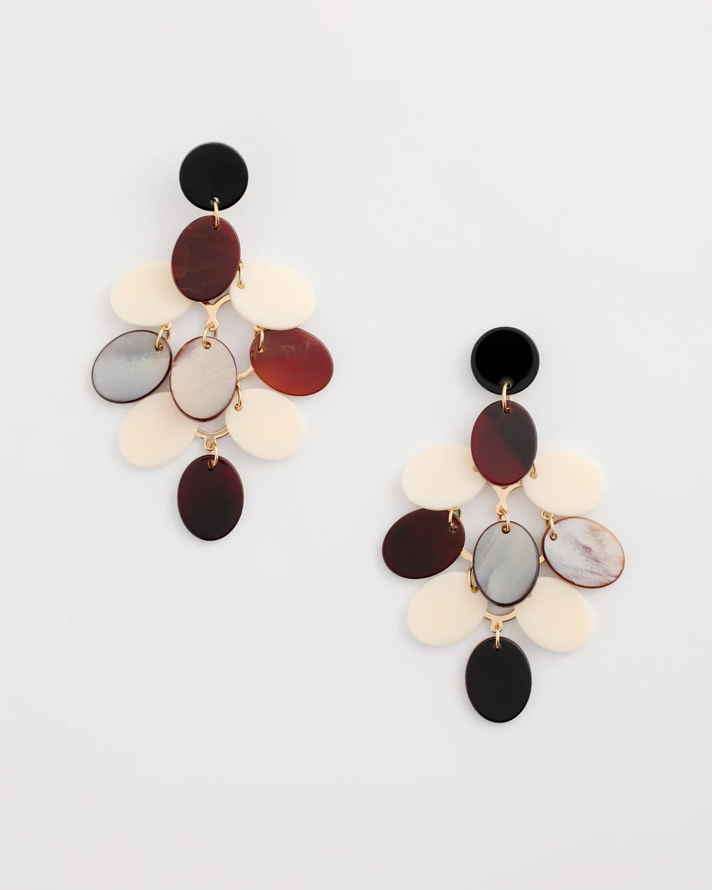 Neutral Resin Chandelier Earrings Neutral - Chico's