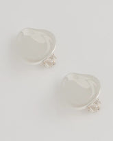 Silvertone Stud Clip-On Earrings Silver - Chico's