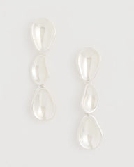 Silvertone Linear Drop Earrings Silver - Chico's