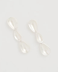 Silvertone Linear Drop Earrings Silver - Chico's