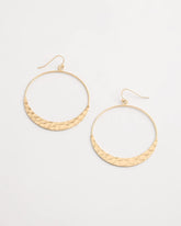 Hammered Hoop Earrings Gold - Chico's
