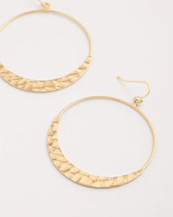 Hammered Hoop Earrings Gold - Chico's
