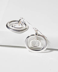 Silver Tone Drop Pendant Earrings Silver - Chico's