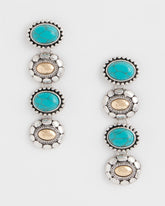 Turquoise Mixed Metal Linear Earrings Turquoise - Chico's