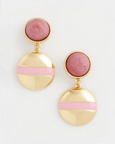 Pink Enamel Sphere Drop Earrings Pink - Chico's