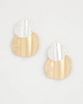 Crinkle Mixed Metal Earrings Mixed Metals - Chico's