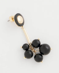 Linear Black Bead Cluster Earrings Black - Chico's