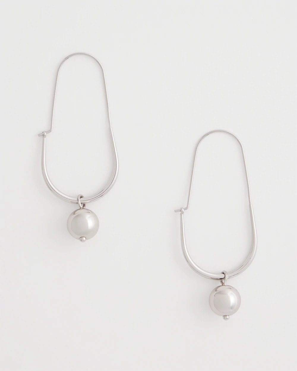 Silver Bead Threader Earrings Silver - Chico's