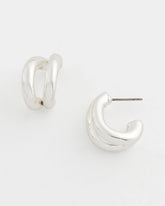 Silver Double Mini Hoop Earrings Silver - Chico's