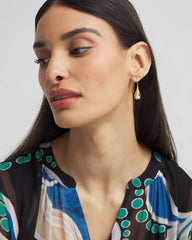 No Droop™ Gold Tone Teardrop Threader Earrings Gold - Chico's