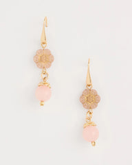Flower Beaded Drop Earrings Orchid - Chico's