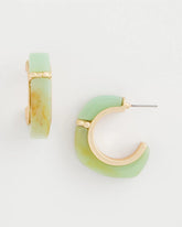 Aqua Tone Hoop Earrings Aqua - Chico's