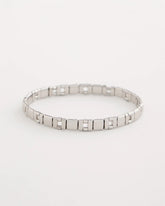 Glam Silvertone Slice Stretch Bracelet Silver - Chico's
