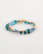 Genuine Teal Tiger's Eye Stretch Bracelet Teal - Chico's