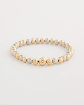 Mixed Metal Beaded Stretch Bracelet Mixed Metals - Chico's