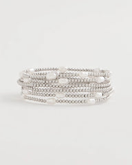 Pearlescent Bead Ball Bracelet Silver - Chico's