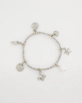 Beachy Silvertone Stretch Charm Bracelet Silver - Chico's