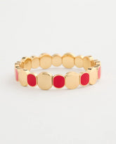 Red Goldtone Glam Stretch Bracelet Red - Chico's