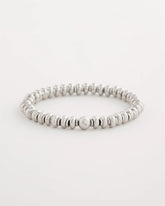 Silvertone Rounded Stretch Bracelet Silver - Chico's