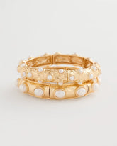Stretch Cuff Bracelet Set of Two Gold - Chico's
