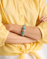 Turquoise Mixed Metal Stretch Bracelet Turquoise - Chico's