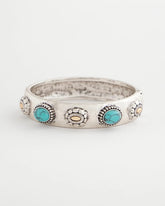 Turquoise Mixed Metal Bangle Turquoise - Chico's