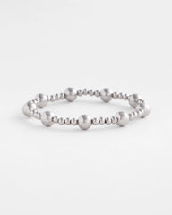 Silver-tone Medium Bead Stretch Bracelet Silver - Chico's