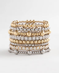 Silver-tone Small Bead Stretch Bracelet Silver - Chico's